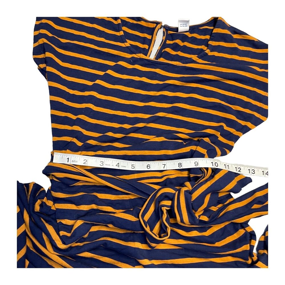 Old Navy Capri Romper Jumpsuit Junior Girls XS Navy Orange Striped Wide-Leg - Picture 5 of 7